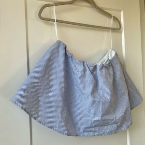 Babaton Blue Striped Strapless Top - Aritzia Size L